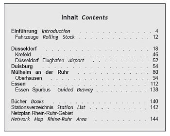 Inhaltsverzeichnis Rhein-Ruhr-Album